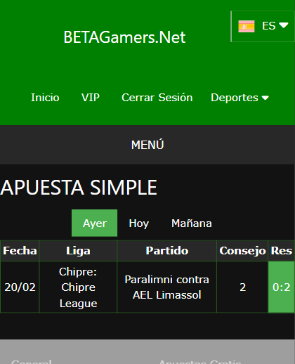 boleto de apuesta vip ganada